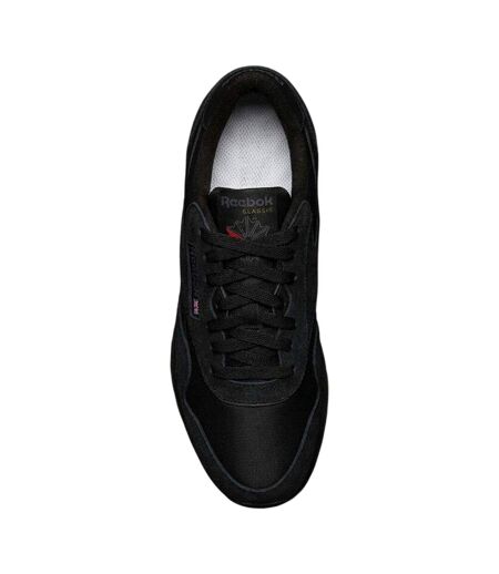 Mens Nylon Suede Panel Trainers Black Grey Reebok