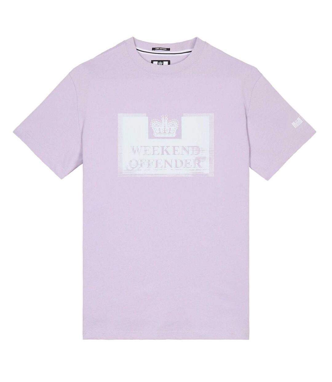 T-shirt Style Graphique Bonpensiero Homme Violet Weekend Offender-2