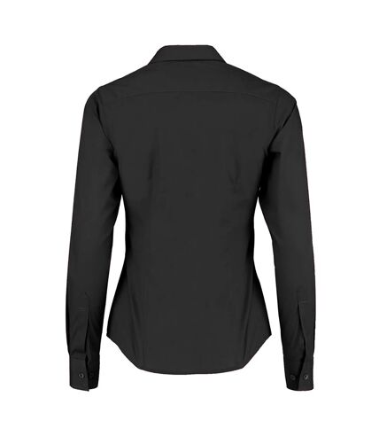 Kustom Kit Womens/Ladies Long Sleeve Poplin Shirt (Black) - UTRW6163