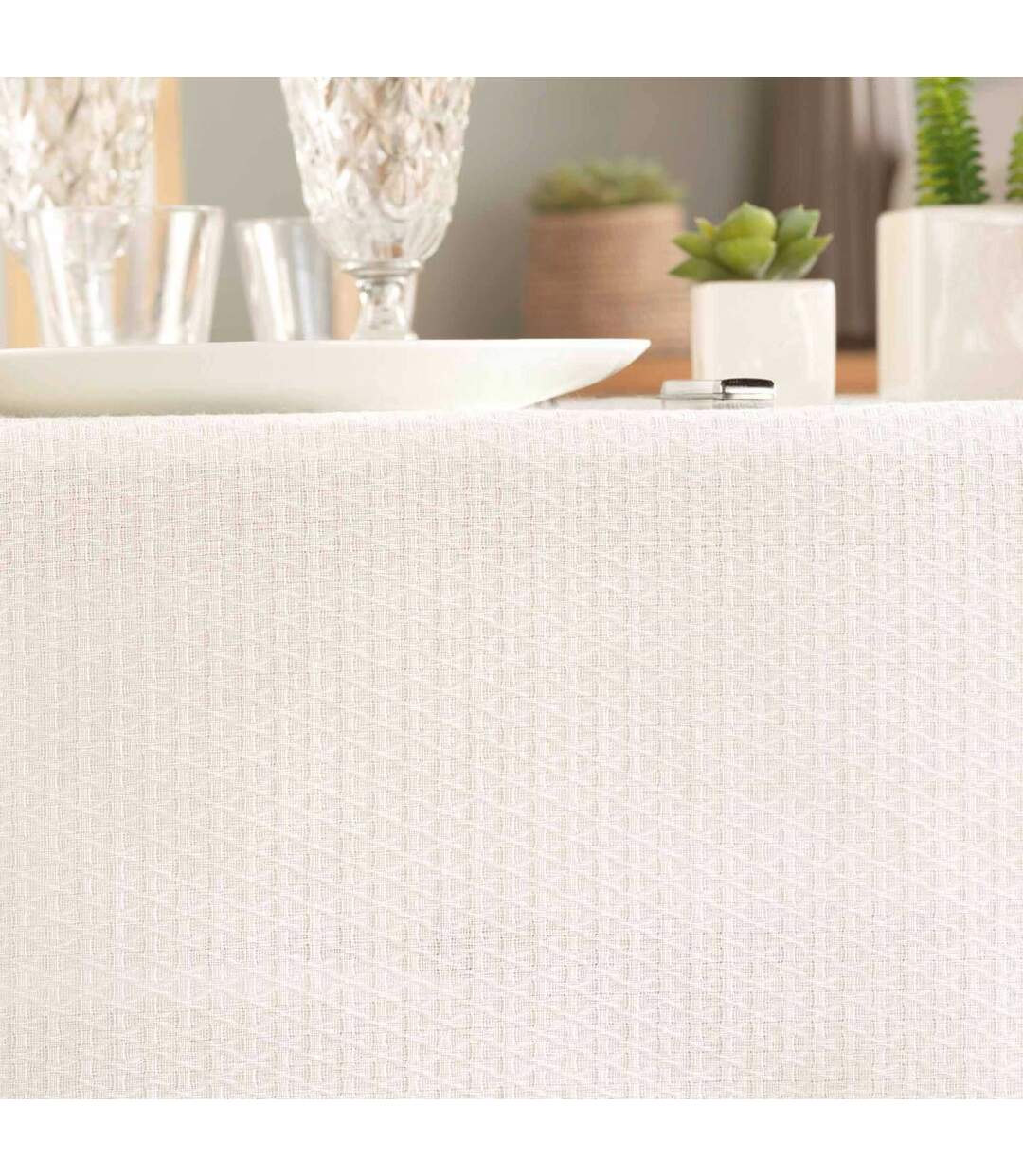 Nappe Jacquard Stella 140x250cm Blanc-3