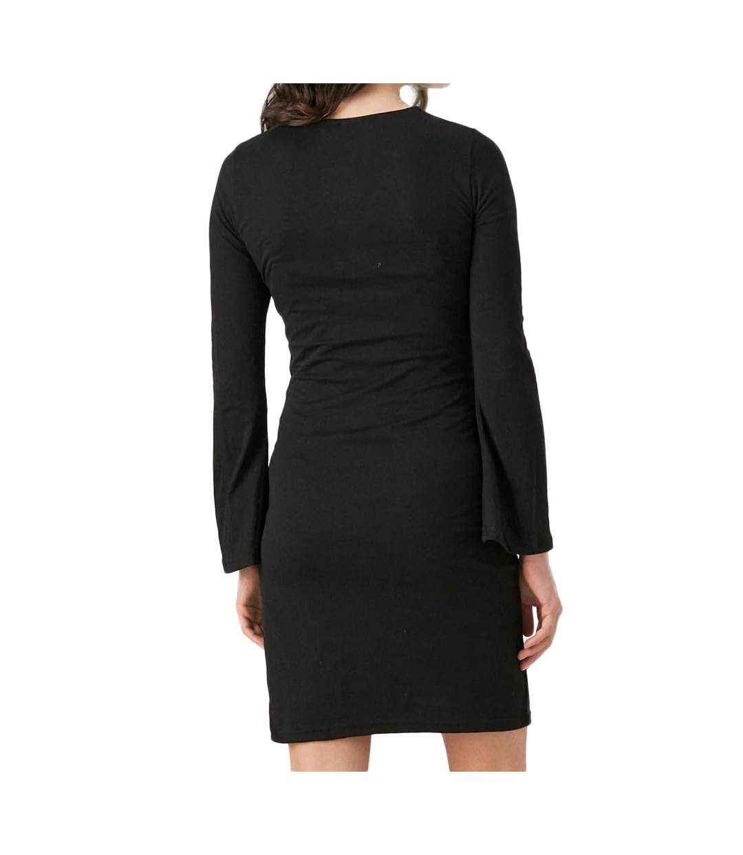 Robe de grossesse noir femme vero moda maternity flared-2