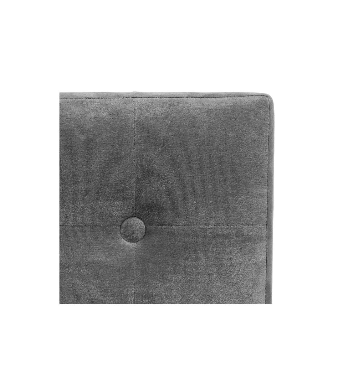 Pouf Pliable Velours Lysandre 38x38cm Gris-3