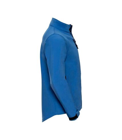 Russell Mens Plain Soft Shell Jacket (Azure)