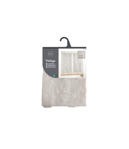 Paire de Voilages Brodés Berry 60x120cm Taupe