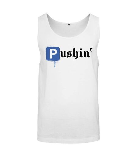 Mens Pushin P Tank Top Blanc Mister Tee