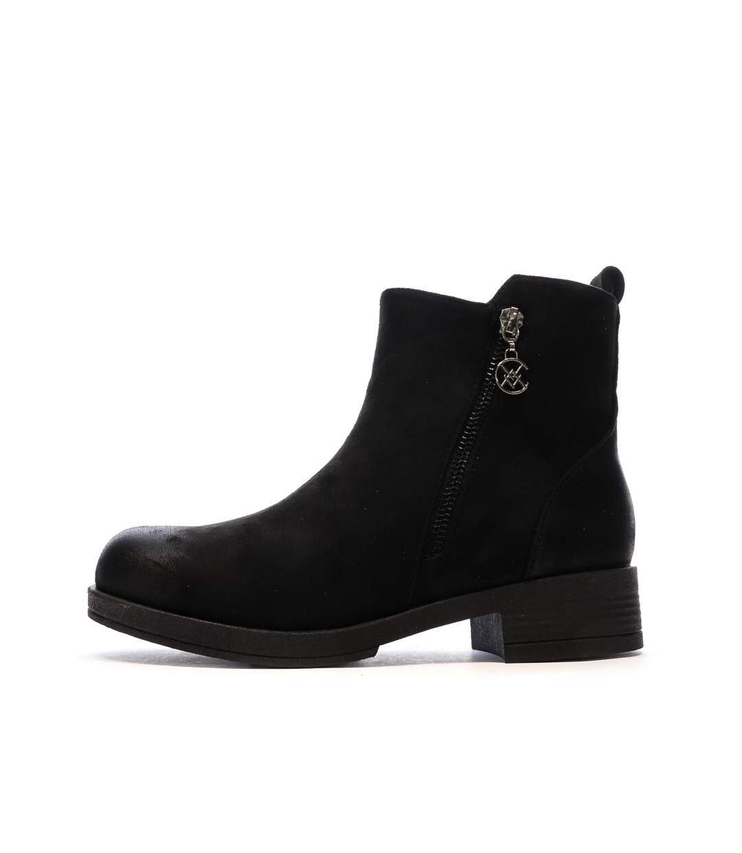Bottines noires femme chattawak 8-vamp-1