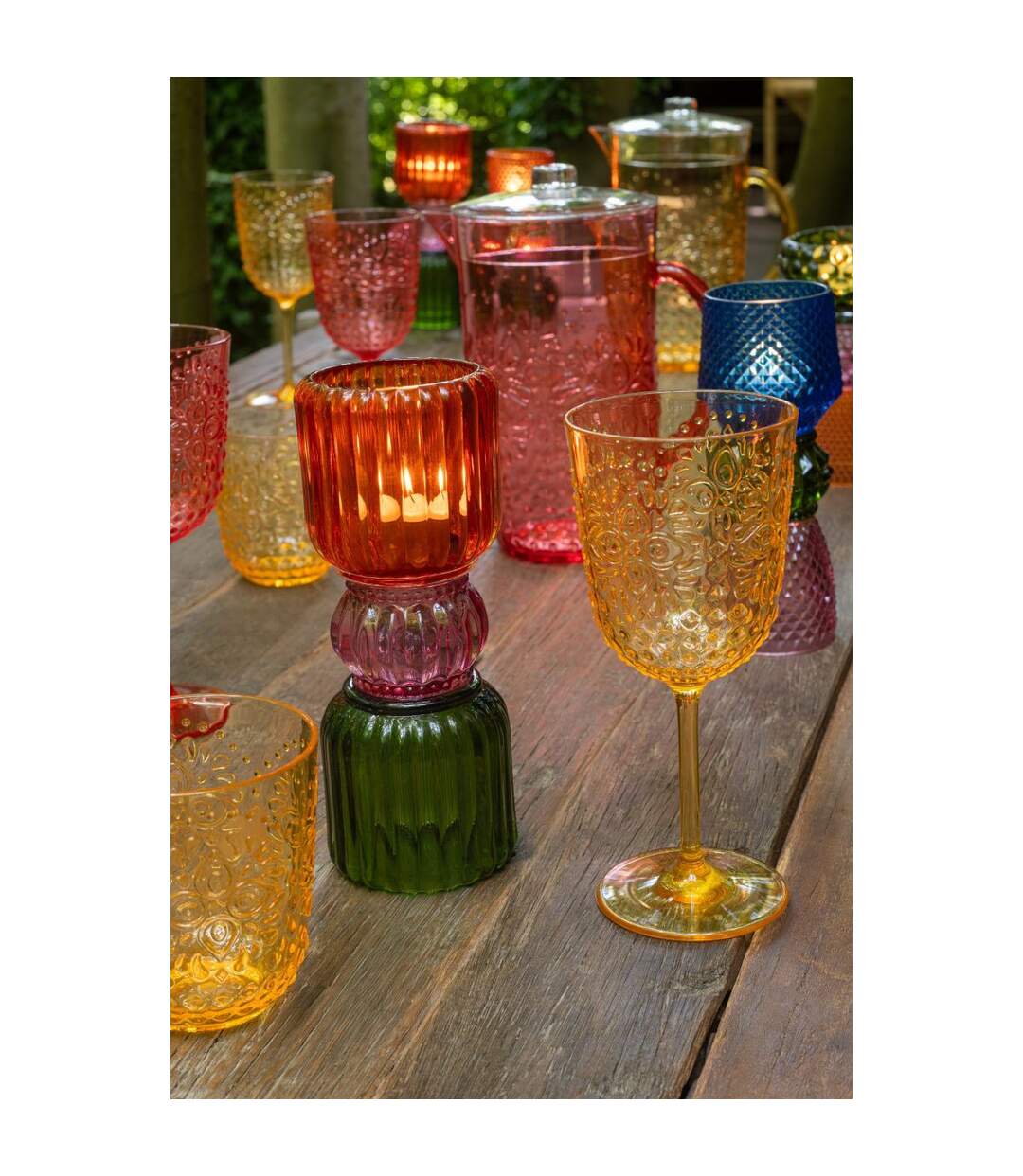Lot de 6 Verres à Vin Réutilisables Barbra 41,4cl Jaune-4