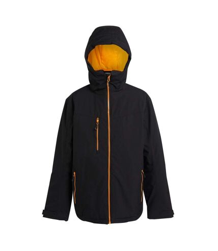 Regatta Mens Navigate Insulated Waterproof Jacket (Black/Orange Pop) - UTRG10010
