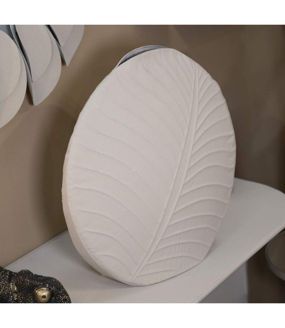 Vase Rond Design Dune 41cm Crème-5