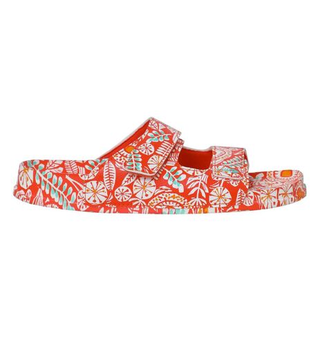 Womens/ladies appledore printed pool sliders tango red Weird Fish