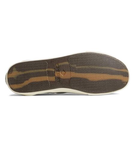Sperry Mens Striper II CVO SeaCycled Leather Sneakers (Gray) - UTFS9436