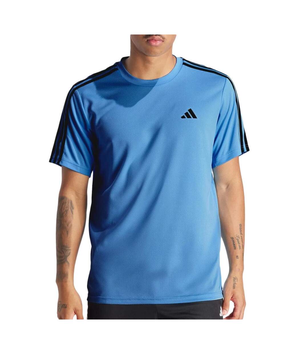 T-Shirt de sport bleu/noir homme adidas base-1