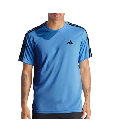 T-Shirt de sport bleu/noir homme adidas base