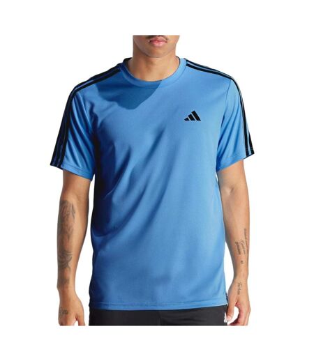T-Shirt de sport bleu/noir homme adidas base