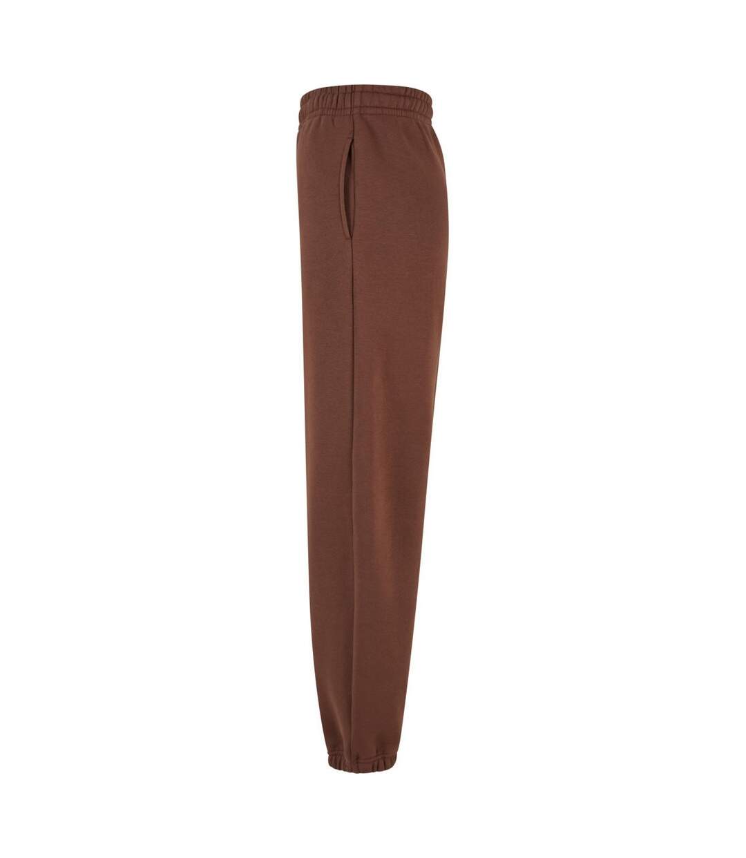 Bas De Jogging Duveteux Pour Femmes/femmes Brun Chocolat Build Your Brand-3
