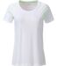 Maillot running respirant - Femme - JN495 - blanc et vert vif