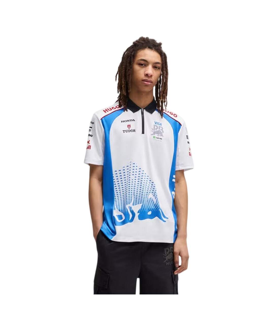 Mens Vcarb Red Bull Polyester Polo Shirt White Hugo-4