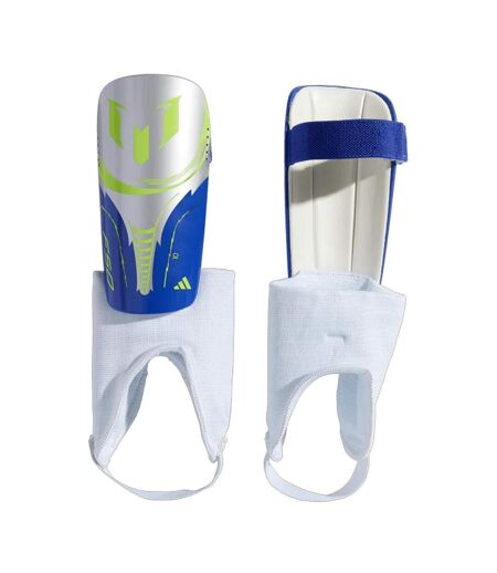 Protège tibia blanc/bleu homme adidas messi