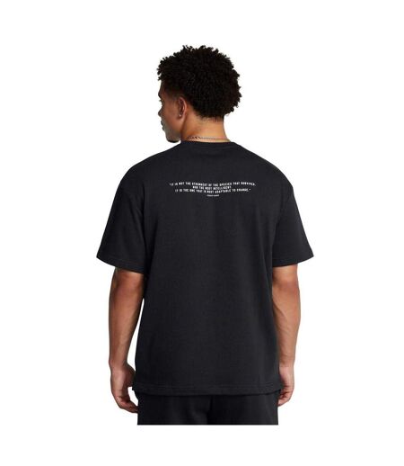 Mens Project Rock Terrycloth T-shirt Black Under Armour