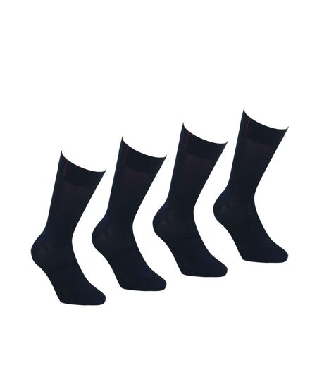 Lot de 4 paires de chaussettes mi-hautes Fil d'Ecosse homme Fait en France Eminence