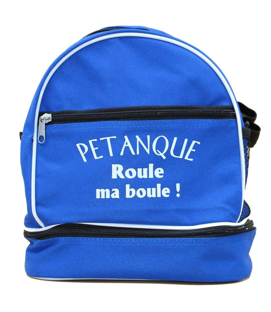 Sac bandoulière pour 3 boules de pétanque - Roule ma boule - bleu-2