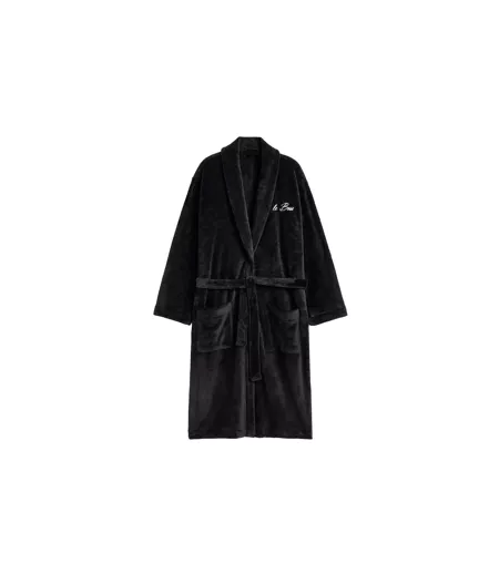 Robe de Chambre Polaire Le Boss Noir