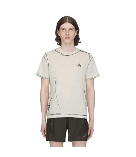 Mens Doodle Logo Loose Fit T-shirt Ivory Adidas