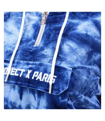 Sweat à Capuche Bleu Femme Project X Paris Tie & Dye - L