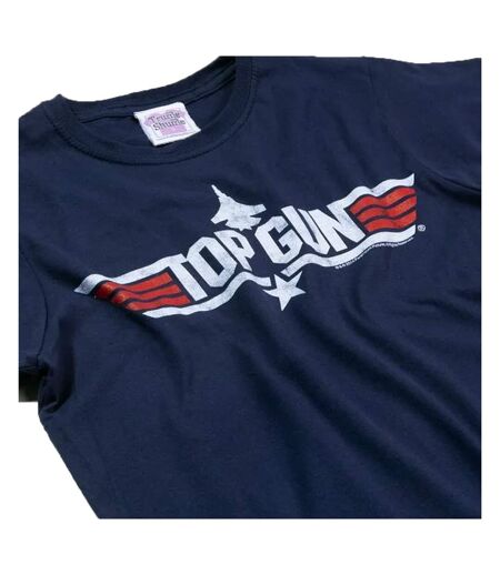 T-shirt Motif/style Imprimé Au Dos Charlie Femme Bleu Top Gun