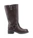 Womens/ladies Nash Tall Biker Boots Brown Rocket Dog-4