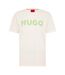 Mens Dulivio Contrast Logo T-shirt Natural Hugo-1
