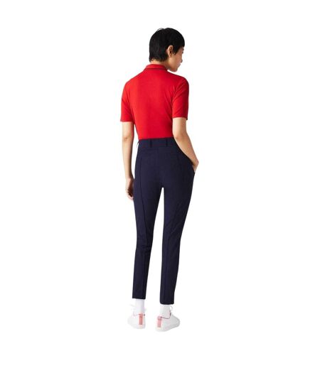 Womens/ladies Embroidered Logo Trousers Navy Blue Lacoste