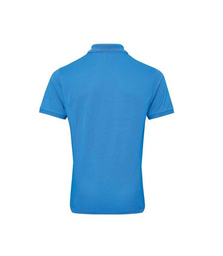 Polo piqué coolchecker homme turquoise Premier