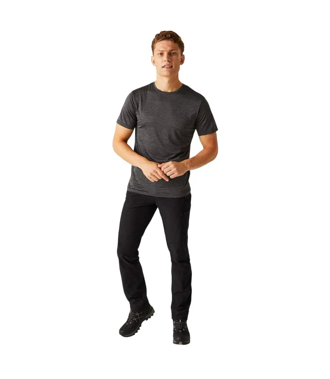 Pantalon Uni À Taille Semi-élastiquée Highton Homme Noir Regatta-4