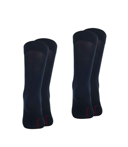Lot de 2 paires de chaussettes mi-hautes Fil d'Ecosse homme Fait en France Eminence