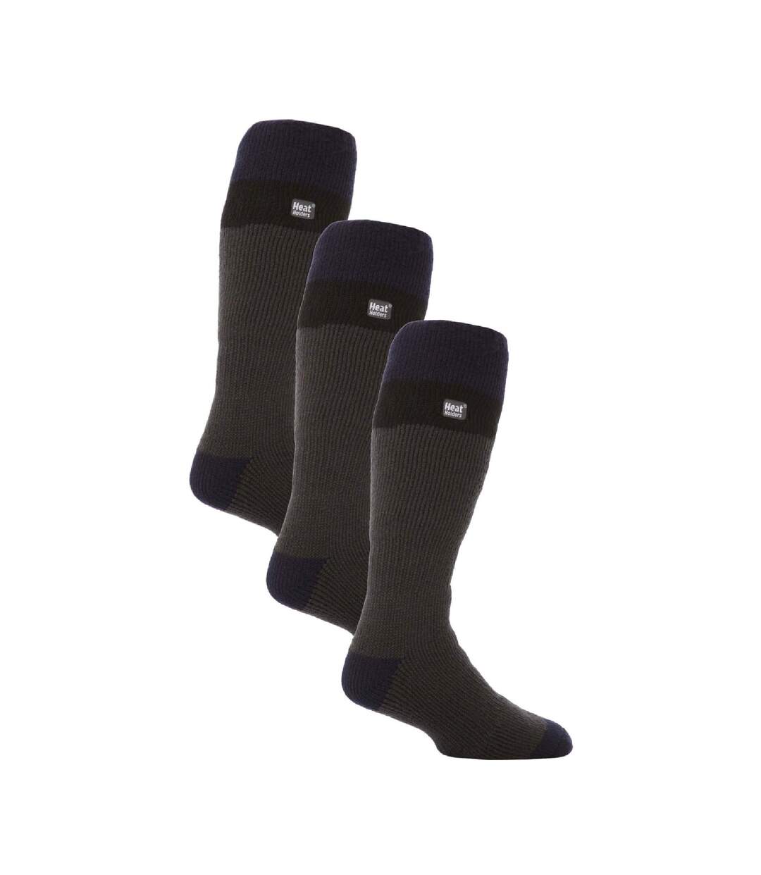 Men's Thermal Striped Ski Socks | High Quality Heat Holders Extra Long Socks-1