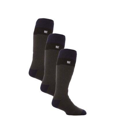 Men's Thermal Striped Ski Socks | High Quality Heat Holders Extra Long Socks