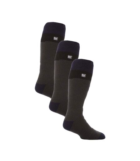 Men's Thermal Striped Ski Socks | High Quality Heat Holders Extra Long Socks