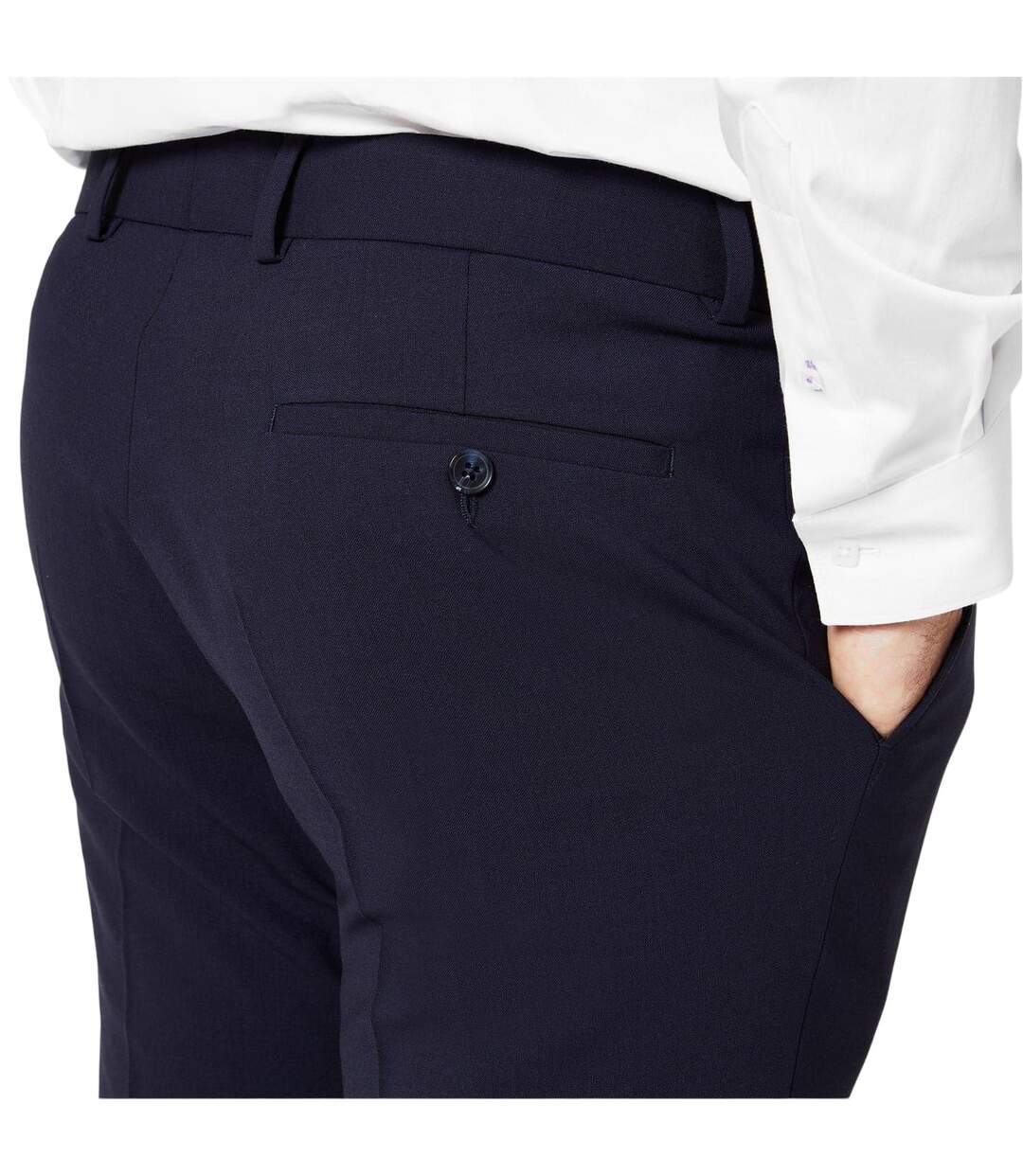 Pantalon De Costume Commerce Homme Bleu Marine Without Prejudice-4