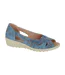 Womens/ladies Peep Toe Casual Shoes Blue Boulevard-1