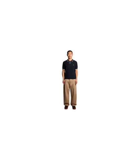 Mens Pique Knitted Polo Shirt Dark Navy Lyle & Scott
