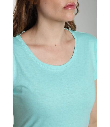 Tee Shirt Col Rond Manches Courtes Femme Marine Cabage() | Gerard Pasquier Avec Col Rond | Gerard Pa