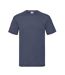 T-shirt Valueweight Adulte Bleu Marine Chiné Rétro Fruit Of The Loom-1