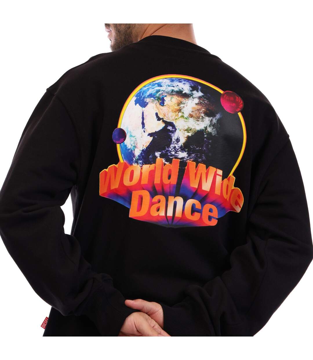 Mens S-macs Crew Neck Sweatshirt Black Diesel-4
