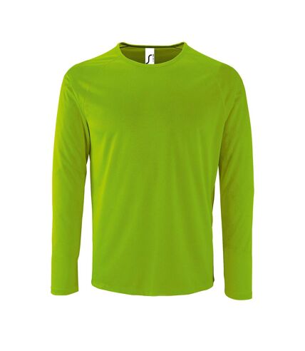 SOLS Mens Sporty Long Sleeve Performance T-Shirt (Neon Green) - UTPC2903