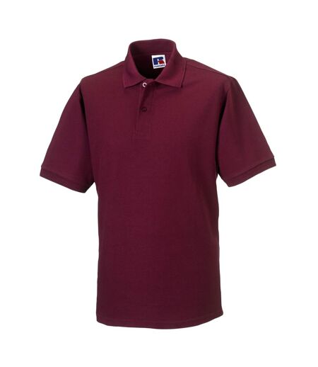 Russell Mens Polycotton Pique Hardwearing Polo Shirt (Burgundy) - UTPC6425