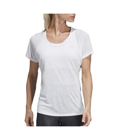 T-shirt Blanc Femme Adidas Cut out - S