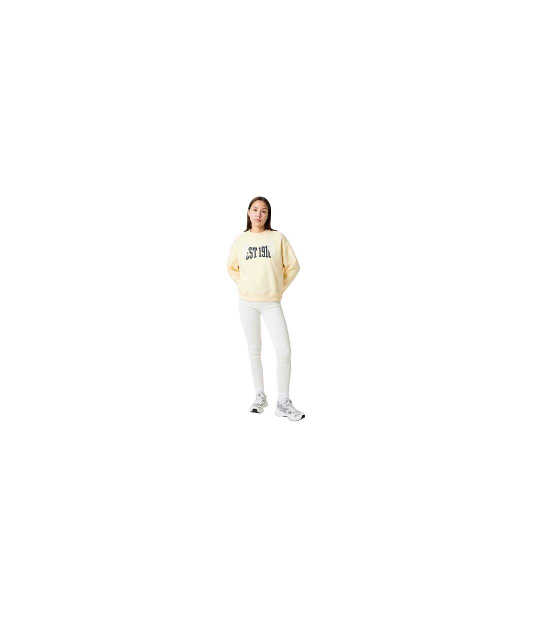 Unisex Adult Est 1910 Logo Sweatshirt Soft Yellow Everlast-1