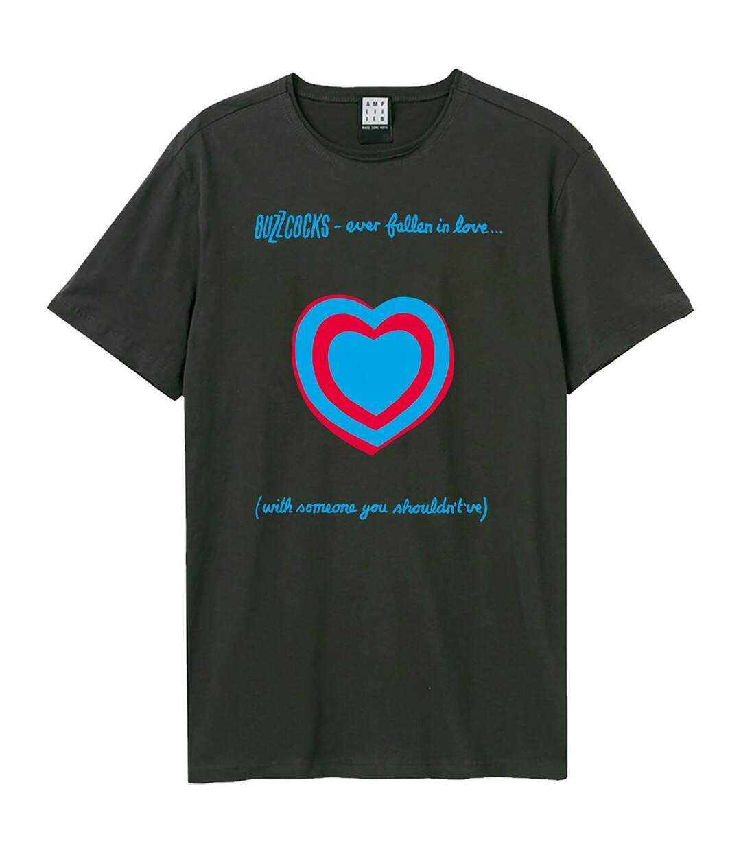 Unisex Adult Fallen In Love Buzzcocks T-shirt Charcoal Amplified-1