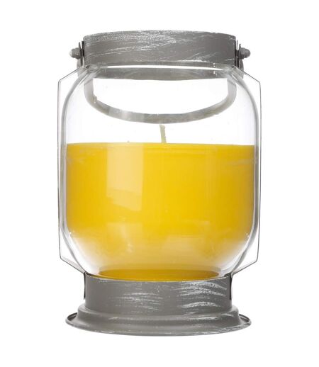 Bougie Lanterne Citronnelle 20cm Argent